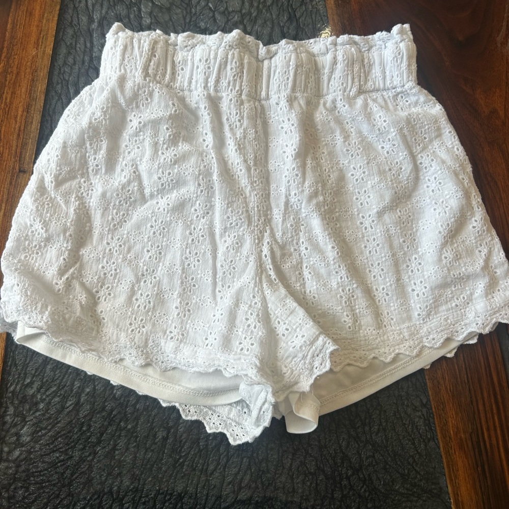 White Lacey Shorts